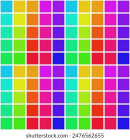 Color gradation in square grid, vector color tone background