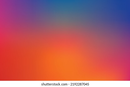 Color gradation vector background, horizontal layout. Abstract backdrop design with vivid contrast effect, dramatic saturation, trendy futuristic style. Color blending blue, red, orange gradient mesh.