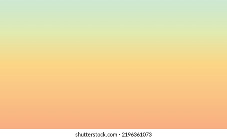 Color gradation vector background, horizontal layout. Soft pastel effect backdrop design, dramatic saturation trendy futuristic style. Color blending orange, yellow, green gradient mesh. Abstract art.