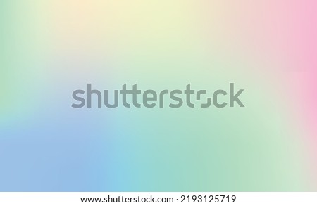 Color gradation vector background, horizontal layout. Abstract soft pastel effect backdrop design, dramatic saturation trendy futuristic style. Color blending blue, green, cream, pink gradient mesh.