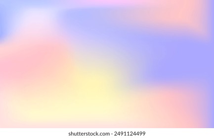 Color gradient abstract background. Blue, pink and yellow gradation vector texture. Pastel color blur abstract background. Vector illustration