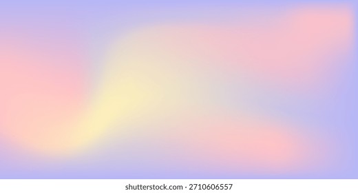 Farbverlauf abstrakter Hintergrund. Blaue, rosa und gelbe Gradation, Vektortextur. Pastellfarben unscharfer abstrakter Hintergrund. Vektorgrafik