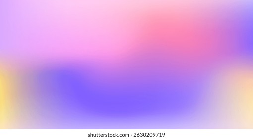 Color gradient abstract background with purple, pink, and yellow gradation. Soft pastel blur texture perfect for modern vector designs and illustrations.