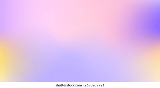 Fondo abstracto del gradiente del color con la gradación púrpura, rosada, y amarilla. Textura desenfocada en tonos pastel suave perfecta para diseños e ilustraciones de Vectores modernos.