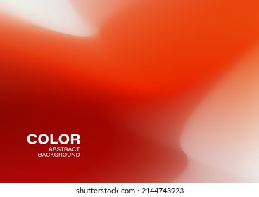 Vector de fondo abstracto de desenfoque de degradado de color. Color rojo-naranja claro y blanco, patrón de forma aura. Vibrante telón de fondo de textura de moda. Ilustración del concepto de deporte de verano fresco y colorido.