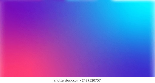 Color gradient background, abstract blue grain gradation texture, vector violet and pink noise texture blur abstract background. Grainy Textured Gradient background and cover, banner design template