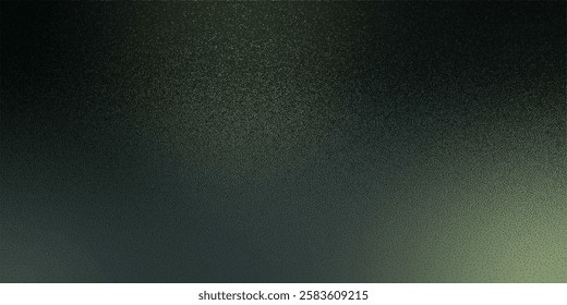 Color gradient background, abstract emerald black grain gradation texture, vector green noise texture blur abstract background