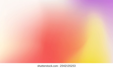 Fondo degradado de color, arco iris pastel abstracto. Textura de gradación de Anuncio de color naranja amarillo rojo azul claro, fondo abstracto de desenfoque de holograma de Vector