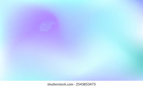 Color gradient background, abstract pastel rainbow. Violet pink blue chrome iridescent color banner gradation texture, vector hologram blur abstract background