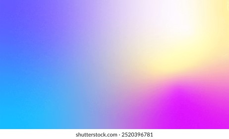 Fondo de degradado de color. Abstractas púrpura azul amarillo y rosa mezcla de colores. Textura granulada.