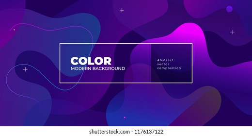 Color gradient background design. Abstract geometric background with liquid shapes. Cool background design for posters. Eps10 vector illustration.