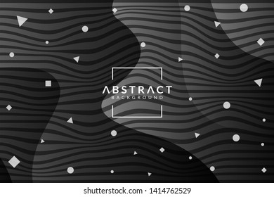 Color gradient background design. Abstract geometric background with liquid shapes. Black Cool background design for posters. Eps10 vector illustration Elegant