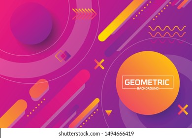 Color gradient background design. Abstract geometric background with liquid shapes. Cool background design for posters. Eps10 vector illustration.