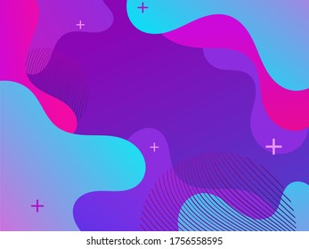 Color gradient background design. Abstract flowing background with liquid shapes. Cool background design for posters. Vector illustration.