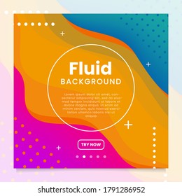 Diseño de fondo de degradado de color. Afiche geométrico abstracto con formas líquidas