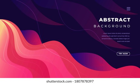 Diseño de fondo de degradado de color. Resumen de fondo geométrico con formas líquidas. Diseño de fondo frío para la ilustración vectorial de afiches.