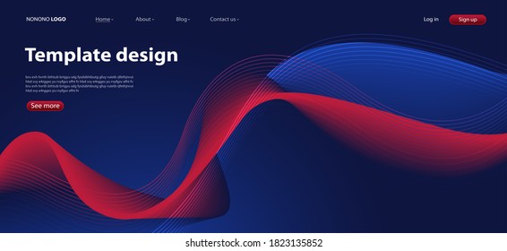 Color gradient background design. Abstract geometric background with liquid shapes and curve line for posters or web page template. vector design illustration.