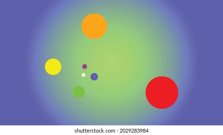 Diseño de fondo de degradado de color. Resumen del fondo geométrico con 7 formas de color. Diseño de fondo frío para afiches. Ilustración vectorial Eps10.
