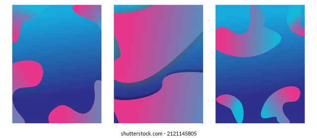 Color gradient background design. Abstract geometric background with liquid shapes. Cool background design for posters.