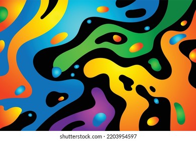 Color gradient background design. Abstract geometric background with liquid shapes. Cool background design for posters. Eps10 vector illustration.