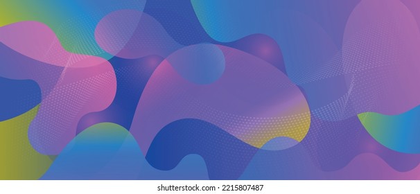 Color gradient background design. Abstract geometric background with liquid shapes. Cool background design for posters banner illustration