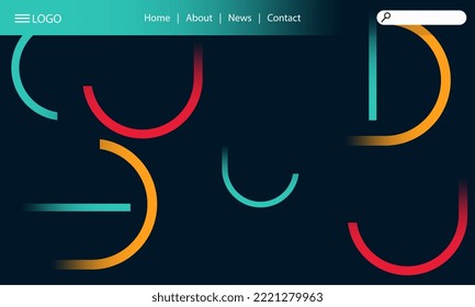 Color gradient background design. Abstract geometric background with liquid shapes. Cool background design for website. Eps10 vector illustration.