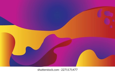 Color gradient background design. Abstract geometric background with liquid shapes. Cool background design for posters. Eps10 vector illustration.