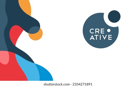 Color gradient background design. Abstract geometric background with liquid shapes. Abstract illustration background design