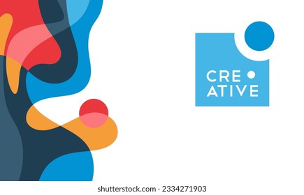 Color gradient background design. Abstract geometric background with liquid shapes. Abstract illustration background design