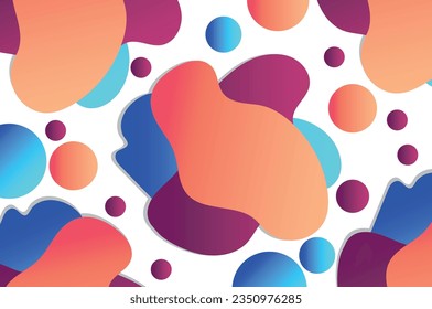 Color gradient background design. Abstract geometric background with fluid shapes. Cool background design for posters. Eps 8 vector illustration.