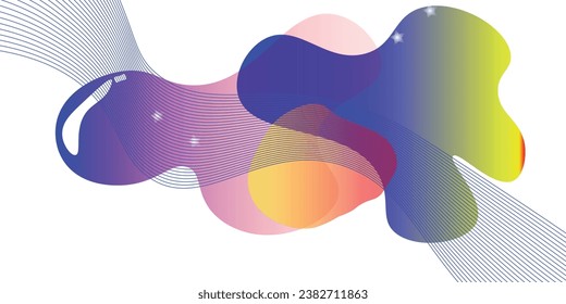 Color gradient background design. Abstract geometric background with liquid shapes. Cool background design for posters