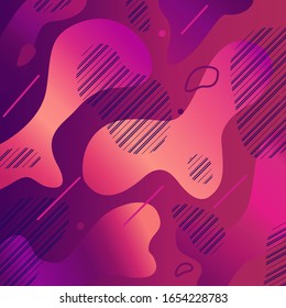  Diseño de fondo de degradado de color. Composición de formas fluidas. Color rosa, violeta, naranja. Vector Eps10. Formas geométricas coloridas.