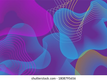 Color gradient background design.Fluid shapes composition.vector illustration.Eps10 