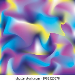 Farbverlauf-Hintergrund, geometrisches Halbtonmuster, Textur, abstrakte Vektorgrafik-Grafik-Design.Leichte Übergänge der grellgelben blauen Violette. Einfache minimale Elemente in Halbtonfarbe 