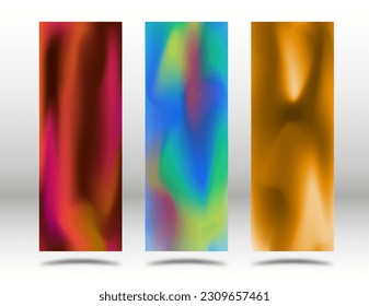 Color gradient background. A set of templates for corporate design. The idea of a cover, book, poster, banner. Interior design, prints and decorations. Creative design template