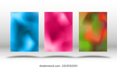 Color gradient background. A set of templates for corporate design. The idea of a cover, book, poster, banner. Interior design, prints and decorations. Creative design template