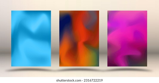 Color gradient background. A set of templates for corporate design. The idea of a cover, book, poster, banner. Interior design, prints and decorations. Creative design template