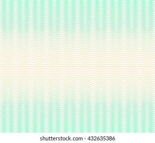 Color gradient background with waves. The protective layer for banknotes, diplomas and certificates. Security Papers ground. Guilloche seamless background
