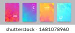 Color gradient backgrounds, abstract geometric halftone patterns, vector trendy line design. Simple minimal elements in halftone color gradient, modern pattern backgrounds
