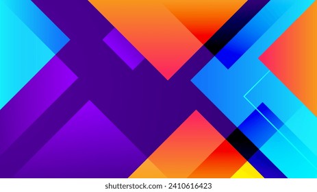 Color gradient backgrounds, abstract geometric square patterns, vector trendy line design. Simple minimal elements in line color gradient, modern pattern background