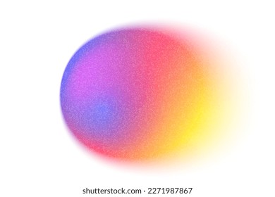 Color gradient circle background, grain noise texture color gradation, vector holographic watercolor blur background. Color gradient blend mesh of abstract neon iridescent colors gradation