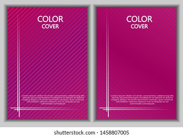 Color gradient cover with diagonal gradient lines. Shades of properr color.