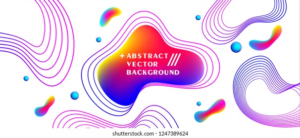 Color gradient fluid, modern stylish creative background, poster, banner, vector graphics