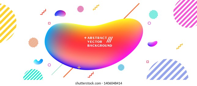 Color gradient fluid, stylish abstract vector background illustration