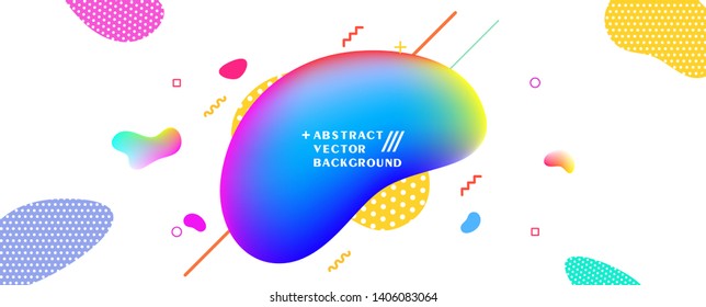 Color gradient fluid, stylish abstract vector background illustration
