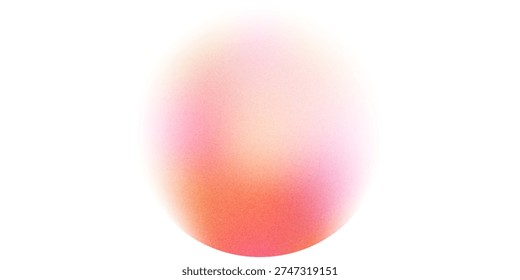 Color gradient, gradation circle, vector grain noise texture holographic blur abstract background. Color watercolor gradient blend mesh of neon iridescent colors gradation