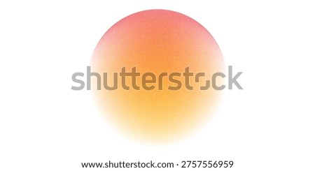 Color gradient, gradation circle, vector grain noise texture holographic blur abstract background. 