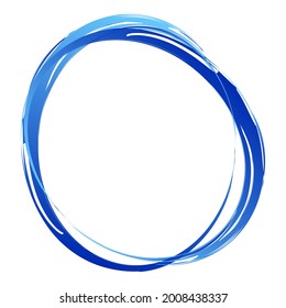 Color gradient grungy, grunge circle contour. Abstract textured oval, ellipse. Paint splatter, watercolor effect illustration