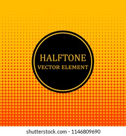 Color gradient halftone. Abstract halftone background. Vector illustration. Black circles.