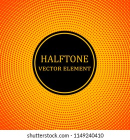 Color gradient halftone. Abstract halftone background. Vector illustration. Black circles.